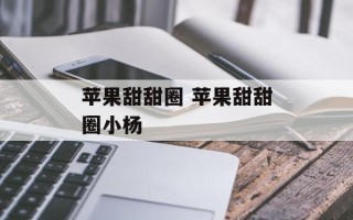 苹果甜甜圈 苹果甜甜圈小杨