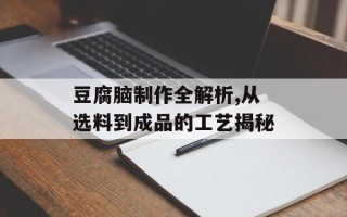 豆腐脑制作全解析,从选料到成品的工艺揭秘