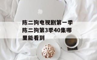 陈二狗电视剧第一季 陈二狗第3季40集哪里能看到