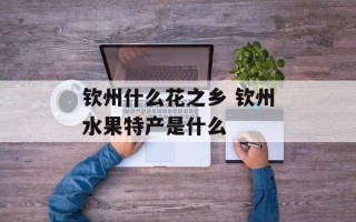 钦州什么花之乡 钦州水果特产是什么