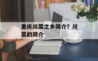 重庆川菜之乡简介？川菜的简介