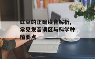 豇豆的正确读音解析,常见发音误区与科学种植要点