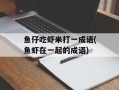 鱼仔吃虾米打一成语(鱼虾在一起的成语)
