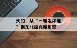 沈阳：从“一朝发祥地”到东北振兴新引擎