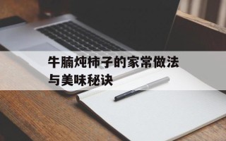 牛腩炖柿子的家常做法与美味秘诀