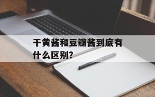 干黄酱和豆瓣酱到底有什么区别？