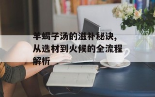 羊蝎子汤的滋补秘诀,从选材到火候的全流程解析