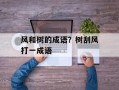 风和树的成语？树刮风打一成语