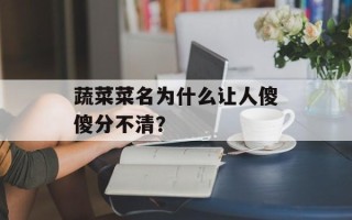 蔬菜菜名为什么让人傻傻分不清？