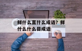鲜什么直什么成语？鲜什么什么目成语
