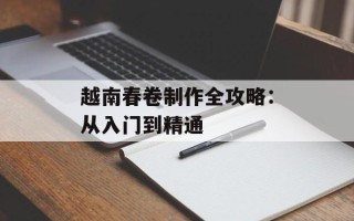 越南春卷制作全攻略：从入门到精通