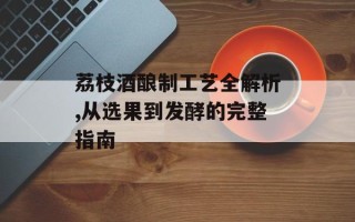 荔枝酒酿制工艺全解析,从选果到发酵的完整指南