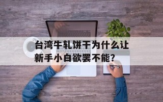 台湾牛轧饼干为什么让新手小白欲罢不能？