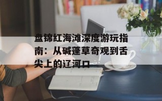 盘锦红海滩深度游玩指南：从碱蓬草奇观到舌尖上的辽河口