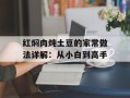 红焖肉炖土豆的家常做法详解：从小白到高手