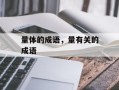 量体的成语，量有关的成语