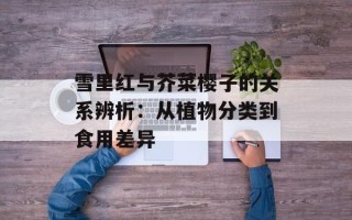 雪里红与芥菜樱子的关系辨析：从植物分类到食用差异