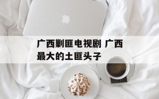 广西剿匪电视剧 广西最大的土匪头子