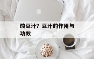 酸豆汁？豆汁的作用与功效