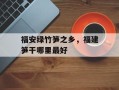 福安绿竹笋之乡，福建笋干哪里最好