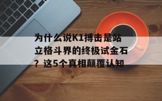 为什么说K1搏击是站立格斗界的终极试金石？这5个真相颠覆认知