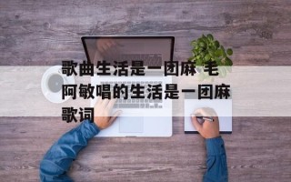 歌曲生活是一团麻 毛阿敏唱的生活是一团麻歌词