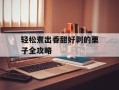 轻松煮出香甜好剥的栗子全攻略