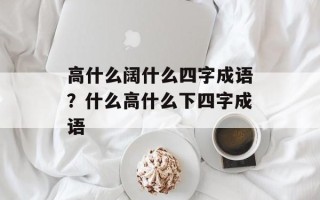高什么阔什么四字成语？什么高什么下四字成语