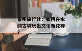 泰州旅行社：如何在水韵古城玩出文化新花样？