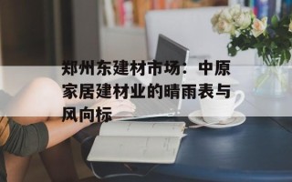 郑州东建材市场：中原家居建材业的晴雨表与风向标