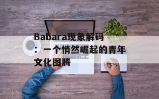 Babara现象解码：一个悄然崛起的青年文化图腾