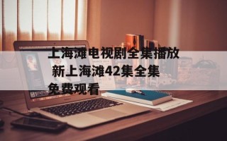 上海滩电视剧全集播放 新上海滩42集全集免费观看