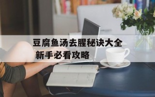 豆腐鱼汤去腥秘诀大全 新手必看攻略