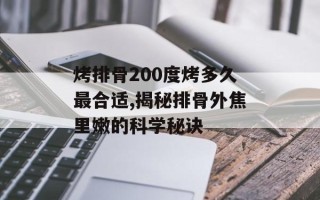 烤排骨200度烤多久最合适,揭秘排骨外焦里嫩的科学秘诀