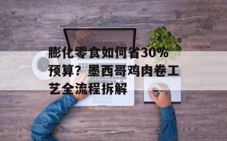 膨化零食如何省30%预算？墨西哥鸡肉卷工艺全流程拆解