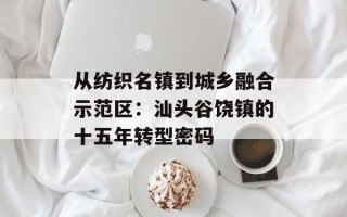 从纺织名镇到城乡融合示范区：汕头谷饶镇的十五年转型密码