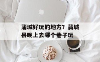 蒲城好玩的地方？蒲城县晚上去哪个巷子玩