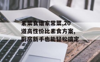 素菜食谱家常菜,20道高性价比素食方案,厨房新手也能轻松搞定