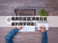 鼎鼎的成语(鼎鼎在后面的四字词语)