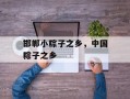 邯郸小粽子之乡，中国粽子之乡