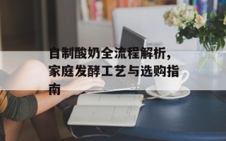自制酸奶全流程解析,家庭发酵工艺与选购指南