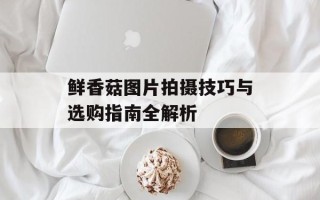 鲜香菇图片拍摄技巧与选购指南全解析