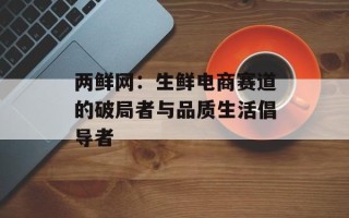 两鲜网：生鲜电商赛道的破局者与品质生活倡导者