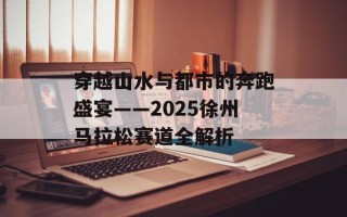 穿越山水与都市的奔跑盛宴——2025徐州马拉松赛道全解析