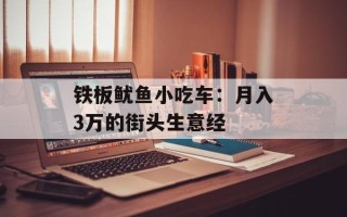 铁板鱿鱼小吃车：月入3万的街头生意经