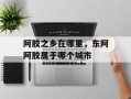 阿胶之乡在哪里，东阿阿胶属于哪个城市