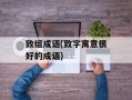 致组成语(致字寓意很好的成语)