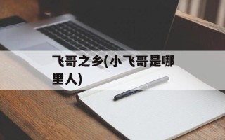 飞哥之乡(小飞哥是哪里人)