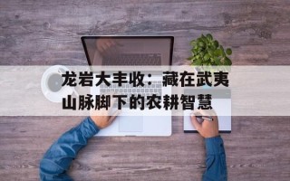 龙岩大丰收：藏在武夷山脉脚下的农耕智慧