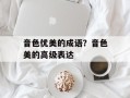 音色优美的成语？音色美的高级表达